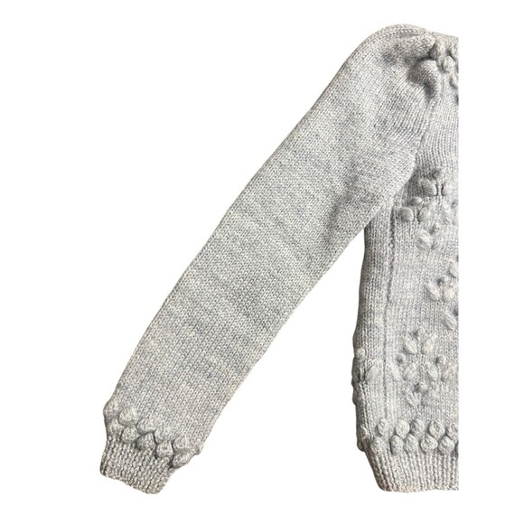 Gray Knitted Button Up Bobble Cardigan - Picture 8 of 10